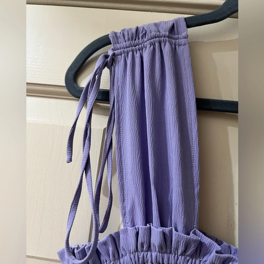 Entro Lavender Tiered Midi Dress - Picture 4 of 10